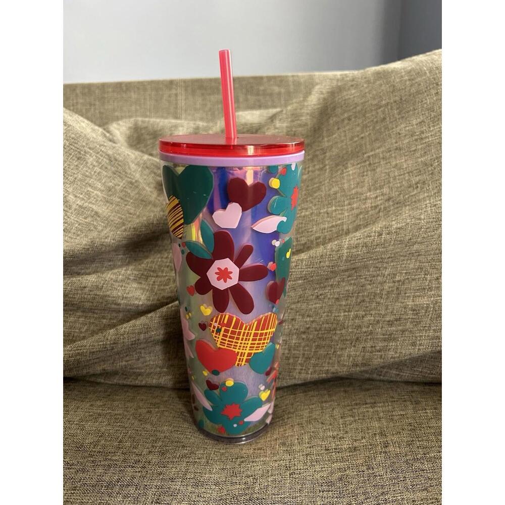 Starbucks 2023 Valentine's Day Love Confetti 24 Oz Venti Cold Cup Tumbler - Picture 3 of 7